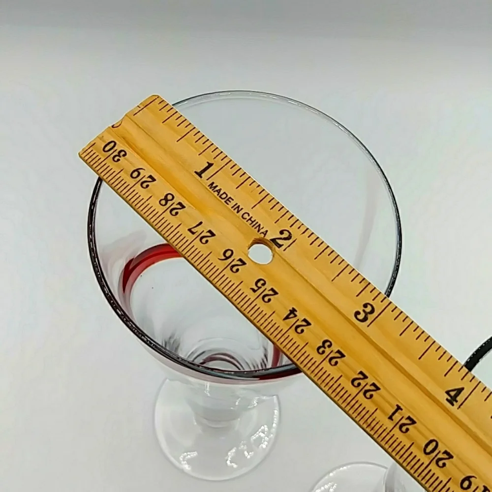 2 Pier 1 Pilsner Red Swirline Tall Glasses